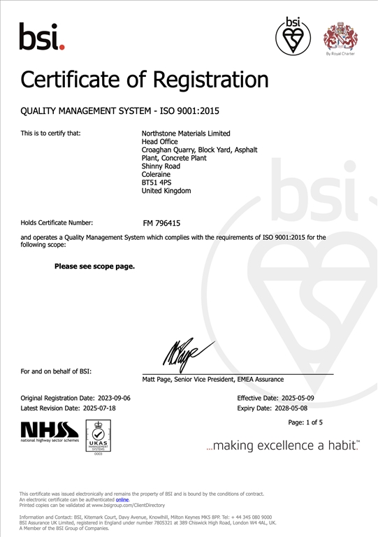 12QC01 ISO 9001 Certificate FM 796415 Issue 18.07.2025
