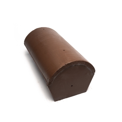 Half Round Block End Ridge - Turf Brown